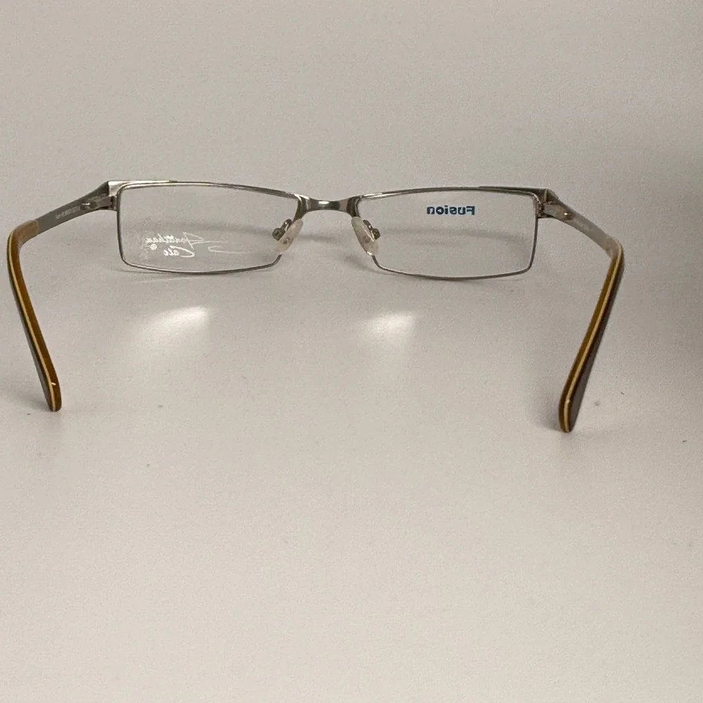 Jonathan Cate Fusion-106 Eyeglasses Brown Silver Rectangle Frames 53-17-140